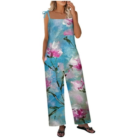 Dyegold Jumpsuits for Women Casual Comfy Jumpsuits for Women Retro Floral Print Baggy Adjustable Suspender Bib Overalls Sleeveless Round Neck Rompers
Dyegold Jumpsuits for Women Casual Comfy Jumpsuits for Women Retro Floral Print Baggy Adjustable Suspender Bib Overalls Sleeveless Round Neck Rompers