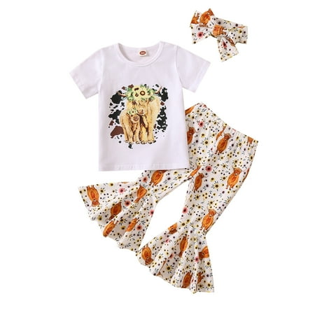 Zlekejiko Toddler Girls T Shirts Cartoon Fashion Sunflower Cow Cattle Animal Prints Tops Pants 2pcs Sets Outfits Clothes for Baby Outfits Girls 4t
Zlekejiko Toddler Girls T Shirts Cartoon Fashion Sunflower Cow Cattle Animal Prints Tops Pants 2pcs Sets Outfits Clothes for Baby Outfits Girls 4t