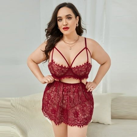 RPVATI Womens Sexy V Neck Babydoll Eyelash Lace Lingerie Set Hollow Out Sleepwear
RPVATI Womens Sexy V Neck Babydoll Eyelash Lace Lingerie Set Hollow Out Sleepwear