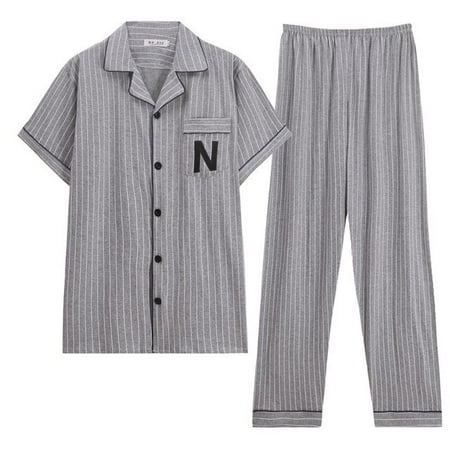 PIKADINGNIS Cotton Mens Pajamas Set Summer Autumn Elastic Waist Men Sleepwear Short Sleeve Nightwear Print Long Pant Home Mens Pyjamas
PIKADINGNIS Cotton Mens Pajamas Set Summer Autumn Elastic Waist Men Sleepwear Short Sleeve Nightwear Print Long Pant Home Mens Pyjamas
