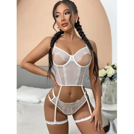 Women‘s Lingerie Set Lace Teddy Strap Garter Belts Babydoll Bodysuit Sexy Lingerie Set
Women‘s Lingerie Set Lace Teddy Strap Garter Belts Babydoll Bodysuit Sexy Lingerie Set
