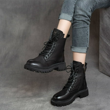 Women‘s Round Toe Short Boots Soft Sole Platform Lace Up Combat Boots Women‘s Footwear
Women‘s Round Toe Short Boots Soft Sole Platform Lace Up Combat Boots Women‘s Footwear