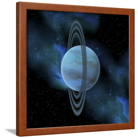 Artist's Concept of Planet Uranus Framed Print Wall Art By Stocktrek Images