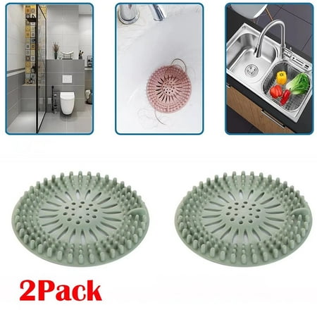 Drain Filter 2 Pack Silicone Shower Sink Cover Kitchen Bathroom Universal Anti-Clog Protector Tub Hairpin-Green
Drain Filter 2 Pack Silicone Shower Sink Cover Kitchen Bathroom Universal Anti-Clog Protector Tub Hairpin-Green