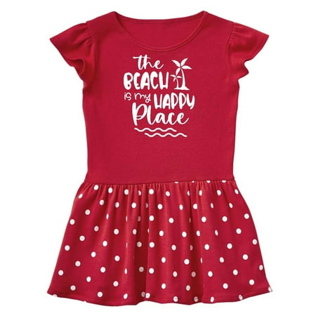 Inktastic Spring Break the Beach is My Happy Place Gift Toddler Girl Dress
