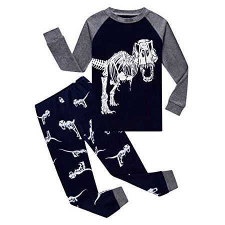 Dinosaur Little Boys Long Sleeve Glow-in-The-Dark Pajamas Sets 100% Cotton Pyjamas Toddler Kids Blue Pjs Size 6
Dinosaur Little Boys Long Sleeve Glow-in-The-Dark Pajamas Sets 100% Cotton Pyjamas Toddler Kids Blue Pjs Size 6
