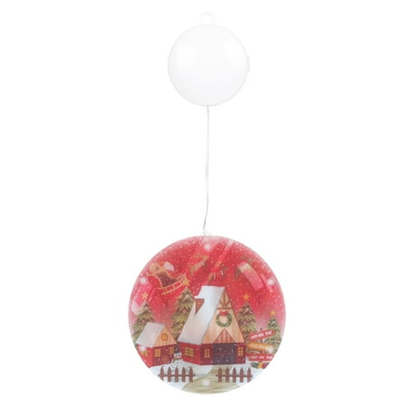 NUOLUX 1Pc Christmas Led Hanging Light Round Christmas Window Hanging Light Decor