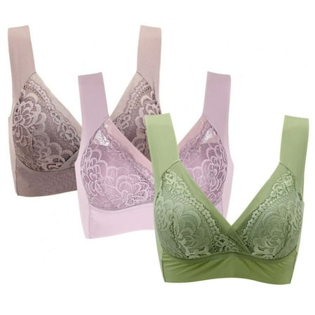 Xmarks Lace Bras for Women Plus Size Wireless - Ultra-Soft Lift Wireless Bra Wirefree Bra with Support Full-Coverage Wireless Bra for Everyday Comfort M-5XL(3-Packs)
Xmarks Lace Bras for Women Plus Size Wireless - Ultra-Soft Lift Wireless Bra Wirefree Bra with Support Full-Coverage Wireless Bra for Everyday Comfort M-5XL(3-Packs)