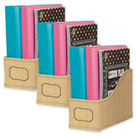 Book Bins Set - Burlap (Set of 3)