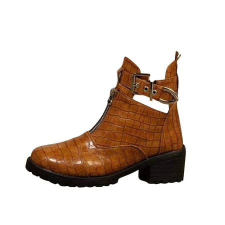 jsaierl Women s Winter Zipper Buckle Thick Heel Solid Color Round Toe Leather Boots
jsaierl Women s Winter Zipper Buckle Thick Heel Solid Color Round Toe Leather Boots