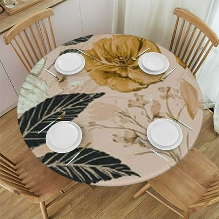 Xllo0ord Floral Ornament Beige Gold Round Table Cloth Cover Elastic Fitted for Round Tables for Kitchen Dining Picnic Fits Tables 31 -35
Xllo0ord Floral Ornament Beige Gold Round Table Cloth Cover Elastic Fitted for Round Tables for Kitchen Dining Picnic Fits Tables 31 -35
