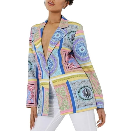Eyicmarn Women’s Vintage Printing Suit Personality Single-breasted Oversized Long Sleeve Blazer
Eyicmarn Women’s Vintage Printing Suit Personality Single-breasted Oversized Long Sleeve Blazer