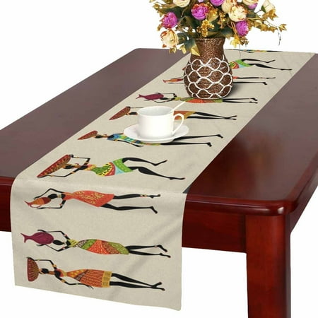 MKHERT African Women with Jar in Traditional Dress Vintage Ethnic Table Runner Home Decor for Wedding Party Banquet Decoration 16x72 Inch
MKHERT African Women with Jar in Traditional Dress Vintage Ethnic Table Runner Home Decor for Wedding Party Banquet Decoration 16x72 Inch