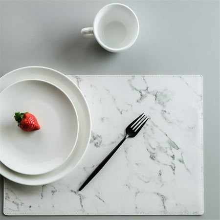 SHUDAGENG Leather Dining Table Place Mats Heat-Resistant Anti-Skid Kitchen Table Mats White
SHUDAGENG Leather Dining Table Place Mats Heat-Resistant Anti-Skid Kitchen Table Mats White