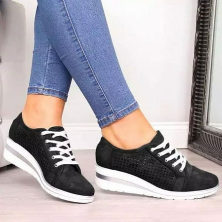 HRSR Womens Running Shoes Athletic Casual Walking Platform Sneakers Sports Lace-up Shoes(Black 36)
HRSR Womens Running Shoes Athletic Casual Walking Platform Sneakers Sports Lace-up Shoes(Black 36)