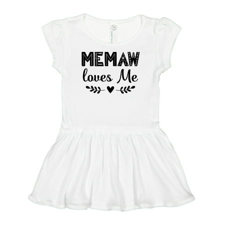 Inktastic My Memaw Loves Me Outfit Gift Baby Girl Dress