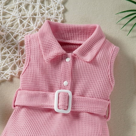 Aayomet Toddler Kids Infant Girls Cute Soild Sleeveless Romper Jumpsuit Belt Cloths Toddler Girl Clothes Pink 6-9 Months
Aayomet Toddler Kids Infant Girls Cute Soild Sleeveless Romper Jumpsuit Belt Cloths Toddler Girl Clothes Pink 6-9 Months