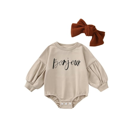 LisenraIn 2Pcs Newborn Baby Girl Bubble Romper Clothes Infant Puff Long Sleeve Onesie Sweatshirt Fall Romper Headband
LisenraIn 2Pcs Newborn Baby Girl Bubble Romper Clothes Infant Puff Long Sleeve Onesie Sweatshirt Fall Romper Headband