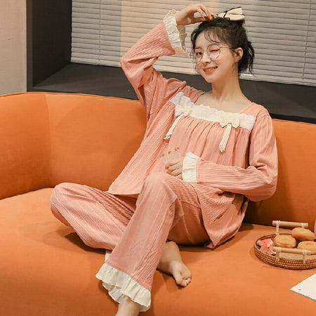 DanceeMangoo New Arrivals Women Home Wear Spring Autumn Bow Long Sleeve Women Pajamas Set Long Pant Pyjamas Sets Pocket Cotton Sleepwear Set
DanceeMangoo New Arrivals Women Home Wear Spring Autumn Bow Long Sleeve Women Pajamas Set Long Pant Pyjamas Sets Pocket Cotton Sleepwear Set