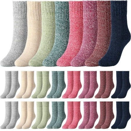 JaGely 24 Pairs Women Wool Socks Warm Winter Thermal Thick Socks Boot Cozy Crew Winter Socks Gifts for Women Multicolored One Size
JaGely 24 Pairs Women Wool Socks Warm Winter Thermal Thick Socks Boot Cozy Crew Winter Socks Gifts for Women Multicolored One Size