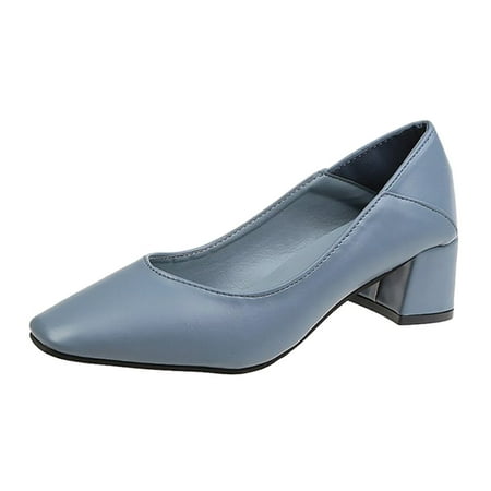 casual shoes for Women Fashion Spring And Summer Women Casual Shoes Single Shoes Thick Heel Medium Heel Solid Color Shallow Mouth PU Dress Sandals for Women Blue
casual shoes for Women Fashion Spring And Summer Women Casual Shoes Single Shoes Thick Heel Medium Heel Solid Color Shallow Mouth PU Dress Sandals for Women Blue