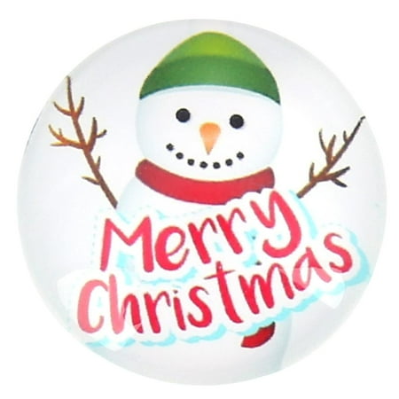 VAKIND Merry Christmas Snowman Fridge Magnet Home Decor Glass Cabochon Sticker