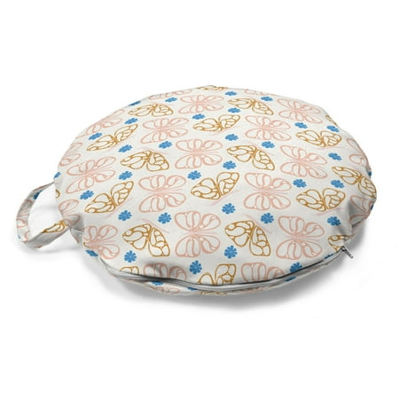 Pastel Round Floor Cushion with Handle Spring Pattern Image of Ornamental Butterfly Silhouettes and Flowers Pillow for Living Room & Dorms 18 Round Off White and Multicolor by Ambesonne
Pastel Round Floor Cushion with Handle Spring Pattern Image of Ornamental Butterfly Silhouettes and Flowers Pillow for Living Room & Dorms 18 Round Off White and Multicolor by Ambesonne
