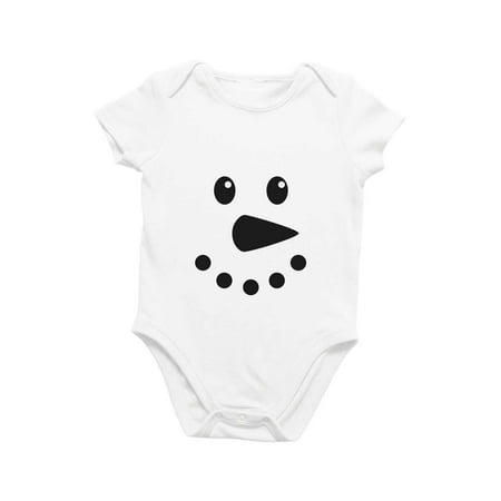 Onesie Organic Baby One Piece Short Sleeve Cute Christmas Holiday Season Bodysuit 0-12 Months - Happy Snowman Face (3-6 Months) White
Onesie Organic Baby One Piece Short Sleeve Cute Christmas Holiday Season Bodysuit 0-12 Months - Happy Snowman Face (3-6 Months) White