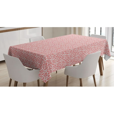 Renaissance Tablecloth Soft Pastel Classic Swirls with Curved Lines Rococo Royal Shabby Revival Print Rectangular Table Cover for Dining Room Kitchen 52 X 70 Inches Pink White by Ambesonne
Renaissance Tablecloth Soft Pastel Classic Swirls with Curved Lines Rococo Royal Shabby Revival Print Rectangular Table Cover for Dining Room Kitchen 52 X 70 Inches Pink White by Ambesonne