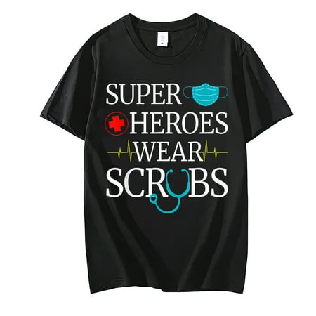 T-shirts For Women Super Heroes Wear Scrubs Nursing Shirt Cute Medical Nurse T-Shirt Casual Short Sleeve Round Neck Tops
T-shirts For Women Super Heroes Wear Scrubs Nursing Shirt Cute Medical Nurse T-Shirt Casual Short Sleeve Round Neck Tops