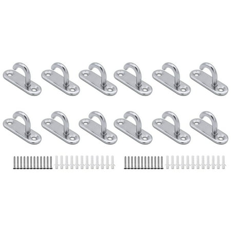 12 Pack Stainless Steel Ceiling Hooks Oval Open Hooks Pad Eye Plate Anchor Screw Wall Mount Hook for Plant Basket
12 Pack Stainless Steel Ceiling Hooks Oval Open Hooks Pad Eye Plate Anchor Screw Wall Mount Hook for Plant Basket