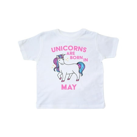 Inktastic Unicorns are Born in May Gift Toddler Boy or Toddler Girl T-Shirt