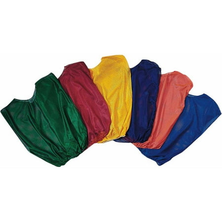 Spectrum Nylon Mesh Pinnies Adult Size, 1 Dozen, Yellow