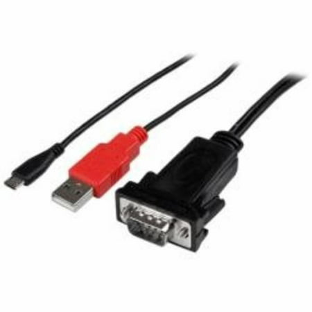 Startech.com Micro Usb To Rs232 Db9 Serial Adapter Cable For Android With Usb Charging - M\/m - Usb\/serial For Smartphone, Pos Device, Printer, Scanner, Tablet - 3.28 Ft - 1 Pack - 1 X (icusbandr232)