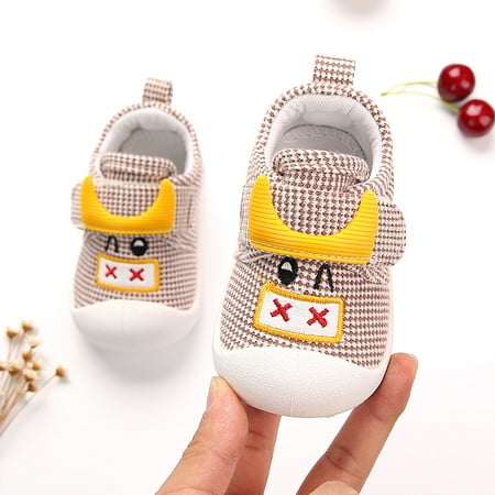 Toyella Baby soft-soled toddler shoes Coffee 17 yards