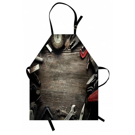 Industrial Apron Grungy Tools on a Wooden Board Manual Manufacturing Repairing in Workshop Unisex Kitchen Bib Apron with Adjustable Neck for Cooking Baking Gardening Brown Grey Red by Ambesonne
Industrial Apron Grungy Tools on a Wooden Board Manual Manufacturing Repairing in Workshop Unisex Kitchen Bib Apron with Adjustable Neck for Cooking Baking Gardening Brown Grey Red by Ambesonne