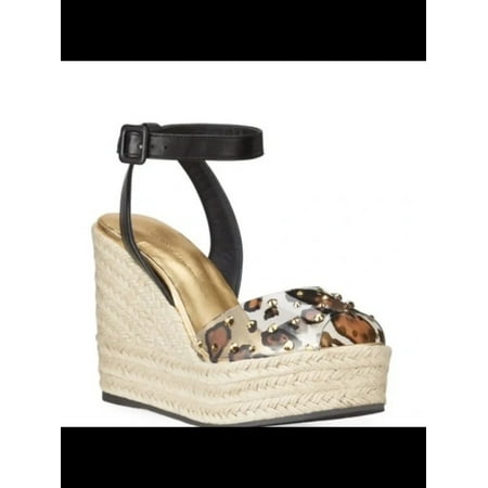 GIUSEPPE ZANOTTI Womens Beige Leopard Print 1-1/2 Platform Ankle Strap Rhinestone Round Toe Wedge Buckle Leather Espadrille Shoes 37
GIUSEPPE ZANOTTI Womens Beige Leopard Print 1-1/2 Platform Ankle Strap Rhinestone Round Toe Wedge Buckle Leather Espadrille Shoes 37