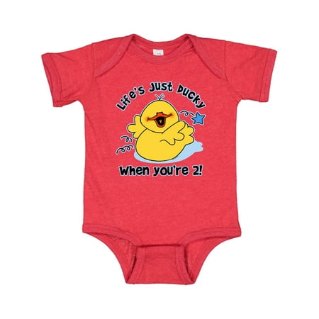 Inktastic Life s Ducky 2nd Birthday Gift Baby Boy or Baby Girl Bodysuit