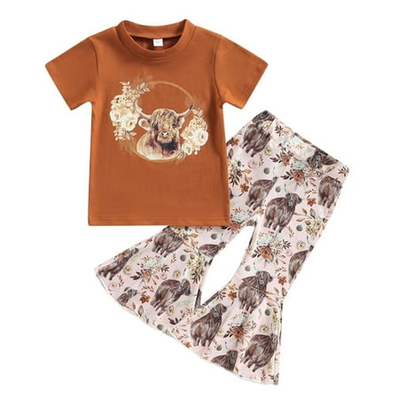 Toddler Girls Short Sleeve Cartoon Cow Printed T Shirt Pullover Tops Bell Bottoms Pants Kids Outfits 8 Girl Outfits Baby Has
Toddler Girls Short Sleeve Cartoon Cow Printed T Shirt Pullover Tops Bell Bottoms Pants Kids Outfits 8 Girl Outfits Baby Has