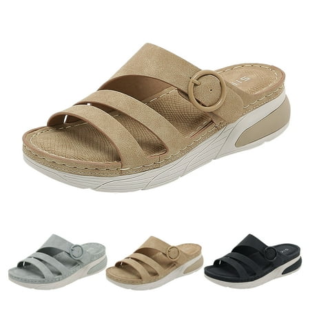 Aayomet Wedge Sandals for Women Fashion Spring And Summer Women Sandals Flat Bottom Thick Bottom Light Open Toe Breathable Slip Khaki 8
Aayomet Wedge Sandals for Women Fashion Spring And Summer Women Sandals Flat Bottom Thick Bottom Light Open Toe Breathable Slip Khaki 8