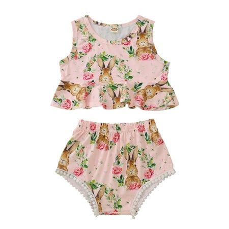 MPWEGNP Toddler Girls Easter Sleeveless Tops Cartoon Rabbit Flowers Prints Summer Short Pants Romper Outfits Simple Mint Preemie Bundle Girls Clothes
MPWEGNP Toddler Girls Easter Sleeveless Tops Cartoon Rabbit Flowers Prints Summer Short Pants Romper Outfits Simple Mint Preemie Bundle Girls Clothes