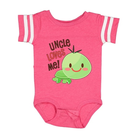 Inktastic Uncle Loves Me- Cute Turtle Gift Baby Boy or Baby Girl Bodysuit