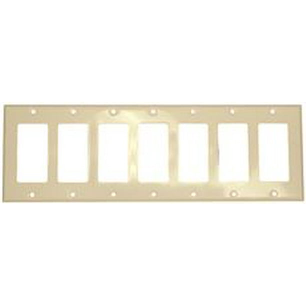 Decora Switch 7-Gang Plate White