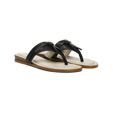 LifeStride Womens Rio Faux Leather Pebbled Flip-Flops