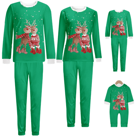 Matching Family Christmas Pajamas Sets Reindeer Green Print Sizes for Adult-Kids-Baby-Pet 2-Piece Top and Pants Bodysuits Xmas PJS Sleepwear
Matching Family Christmas Pajamas Sets Reindeer Green Print Sizes for Adult-Kids-Baby-Pet 2-Piece Top and Pants Bodysuits Xmas PJS Sleepwear