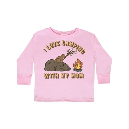 Inktastic I Love Camping With My Mom Gift Toddler Boy or Toddler Girl Long Sleeve T-Shirt