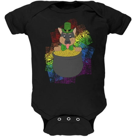 St. Patrick s Day German Shepherd Gold Lucky Soft Baby One Piece Black 18-24 M
St. Patrick s Day German Shepherd Gold Lucky Soft Baby One Piece Black 18-24 M