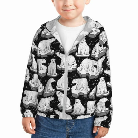 Goofa Cute Cartoon Polar Bear Printed Kids Zip-Up Hoodie Girls Boys UPF50+ Sun Protection Jacket Hooded Cooling Shirt-5 Years
Goofa Cute Cartoon Polar Bear Printed Kids Zip-Up Hoodie Girls Boys UPF50+ Sun Protection Jacket Hooded Cooling Shirt-5 Years