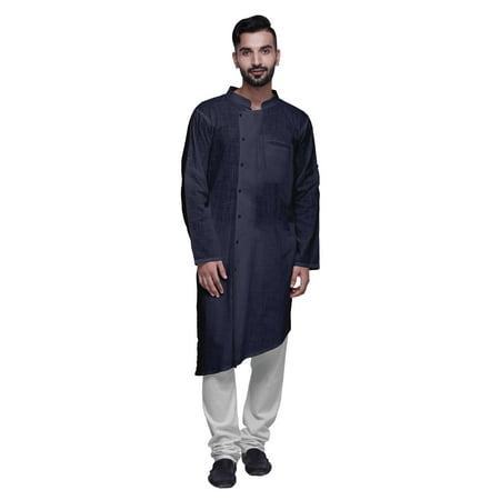 Atasi Party Wear Solid Kurta Pajama For Men Mandarin Collar Ethnic Kurta Pajama