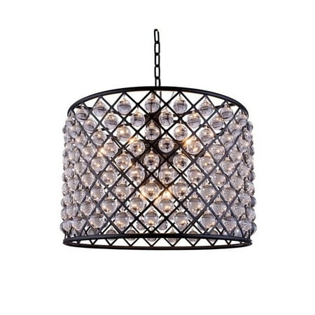 Elegant Lighting Madison 28" 8 Light Royal Crystal Pendant Lamp
